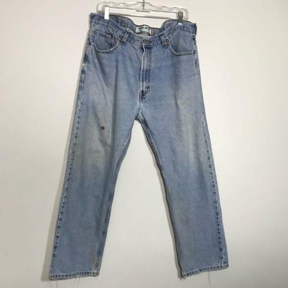 Levi's Other - LEVI's 505 Regular Lightwash Destroyed Denim 38x29
